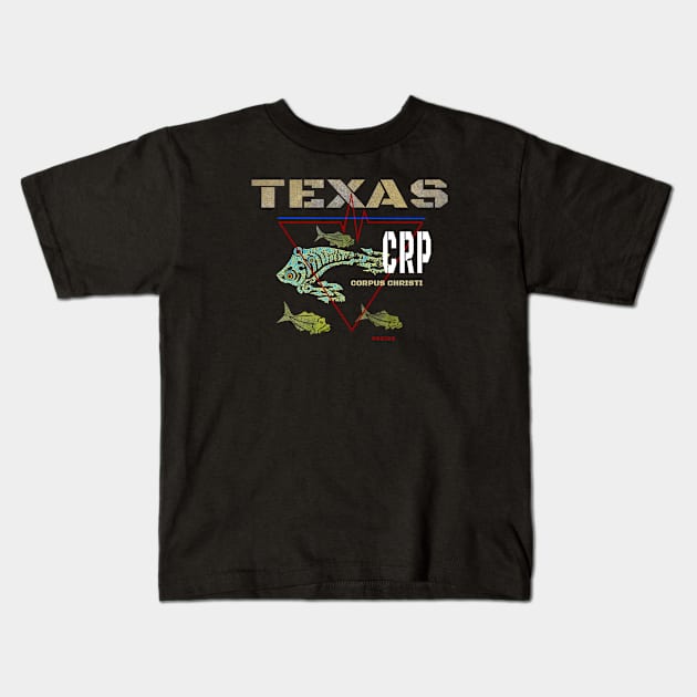 Corpus Christi Texas, Lone Star Beaches Kids T-Shirt by The Witness